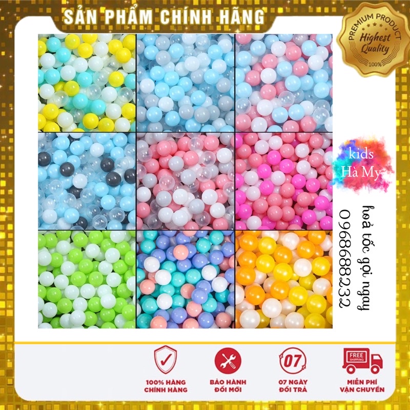 Bóng nhựa loại đẹp CÓ VIDEO SIÊU CĂNG  8cm Banh khu vui chơi an toàn cho trẻ màu pastel