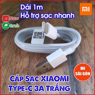 [Hỏa Tốc HCM] Cáp sạc Micro USB 3A (Trắng) 1 MÉT/2 MÉT hoặc Cáp TYPE C 3A 1 Mét