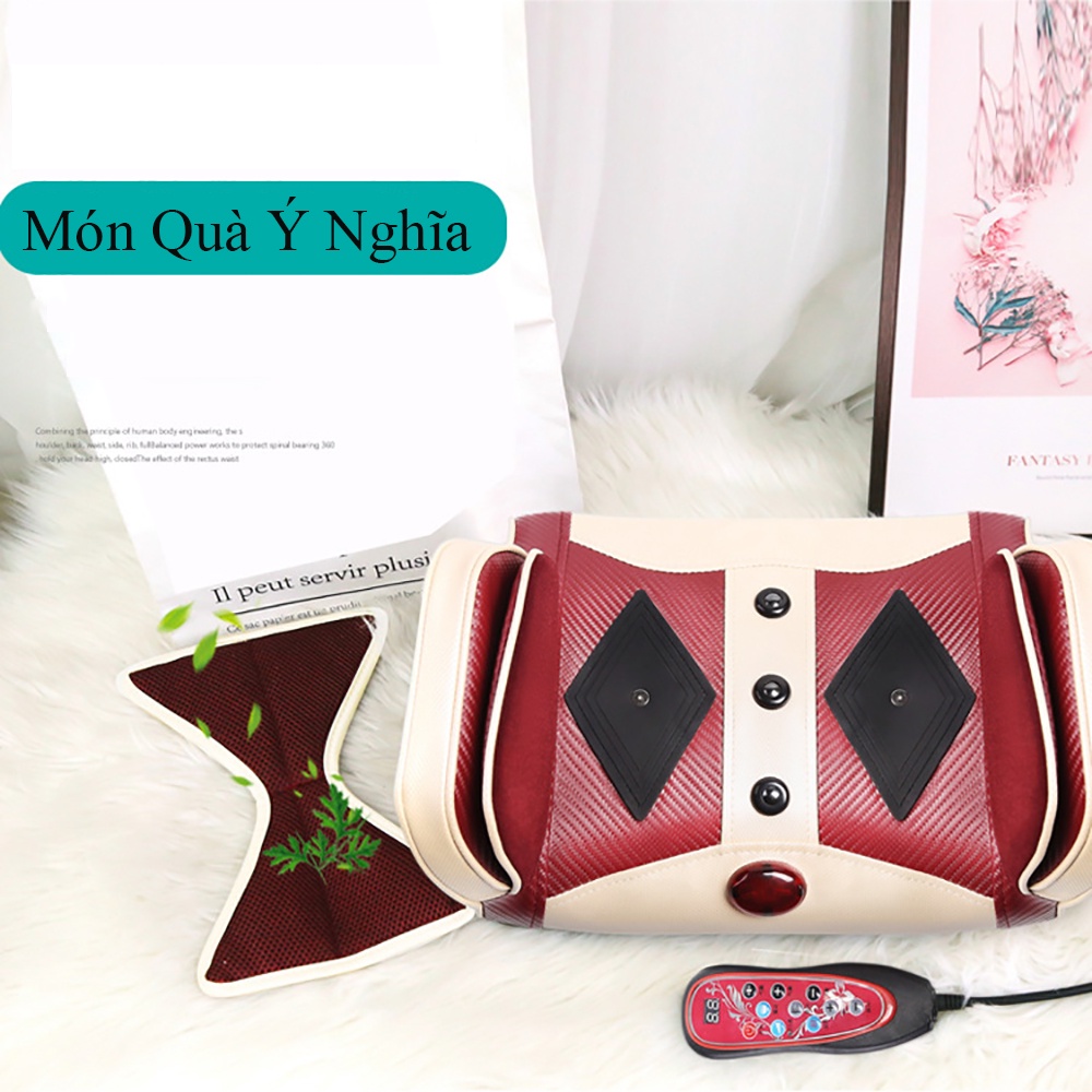 Máy massage cột sống cao cấp công nghệ điện xung trung tần, máy massage toàn thân cơ chế rung 9 cấp độ