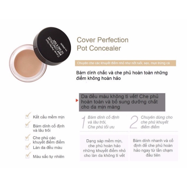 Che khuyết điểm the SAEM Cover Perfection Pot Concealer