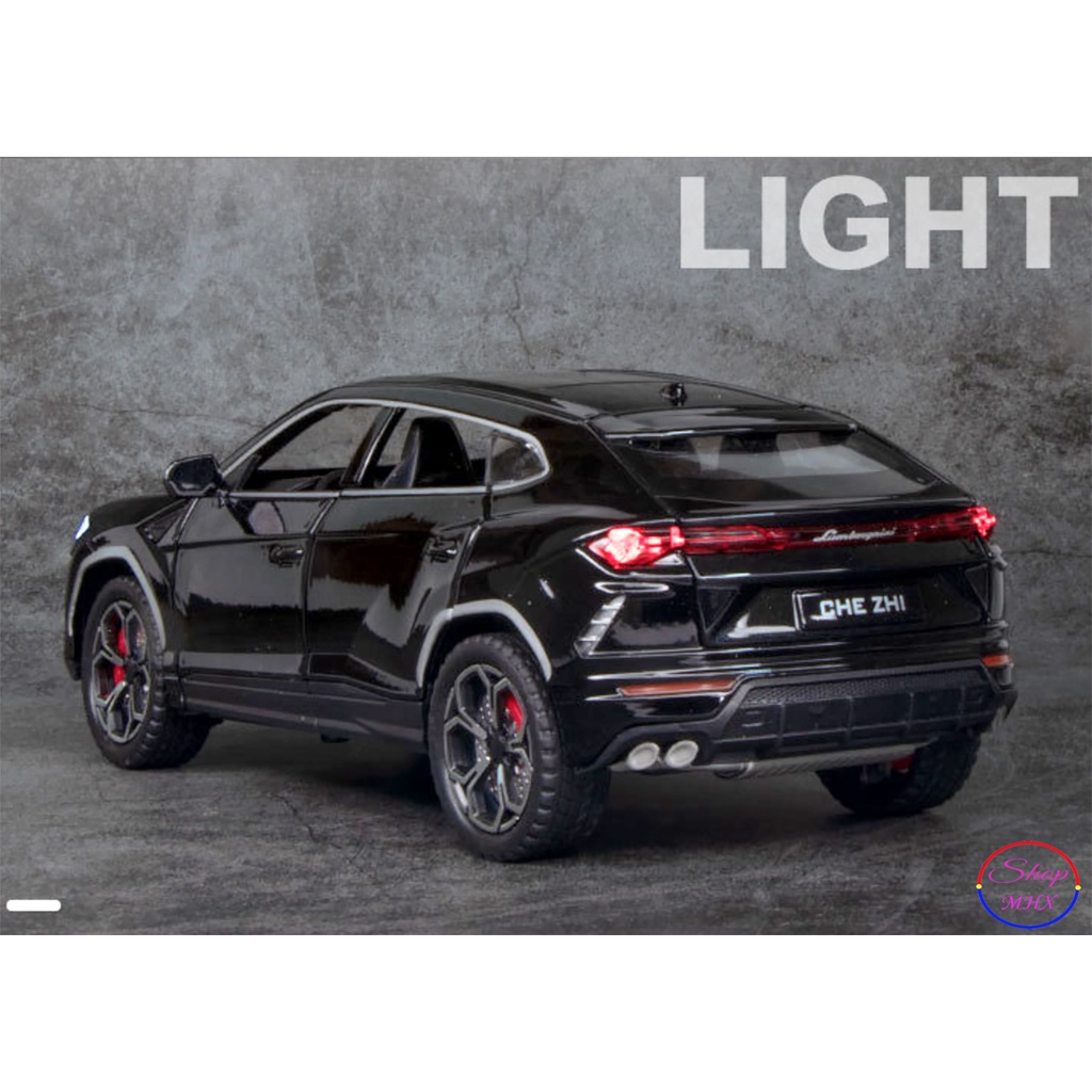 Mô hình xe sắt Lamborghini Urus TẶNG KÈM BIỂN SỐ tỉ lệ 1:24 hãng Chezhi 3 màu
