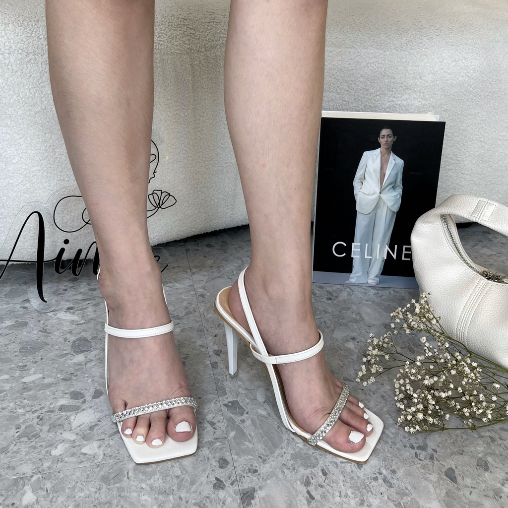 CÓ SẴN - Sandal Dây Đính Đá Đế Cao 1 Tất Sang Trọng