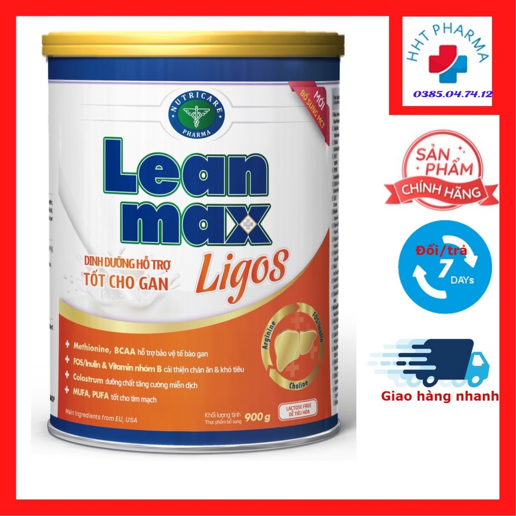 Sữa Lean Max Ligos loại 900gr Leanmax dành cho bệnh gan