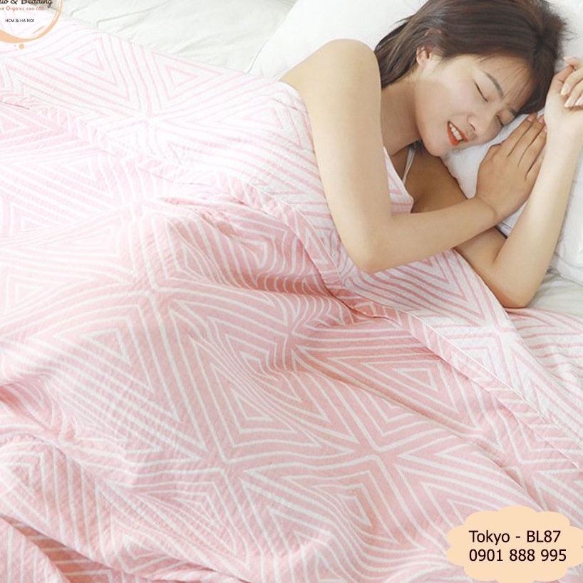 [XẢ KHO] SO 25_Chăn Hè Xô Organic Cotton Dòng Phổ thông/Basic 3 lớp