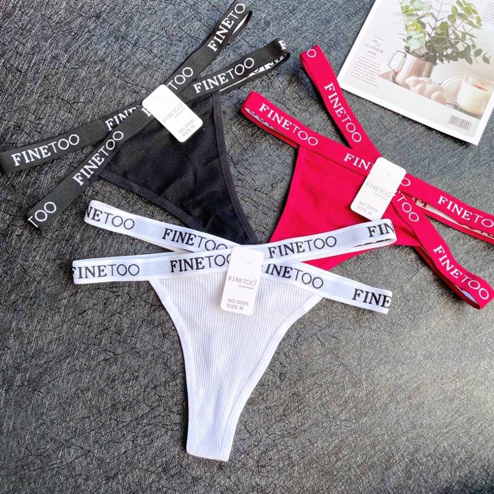 Quần lót lọt khe nữ cạp dây chéo FINETOO gợi cảm sexy [MEOW Corset]