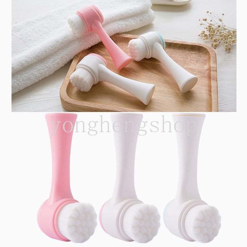 Cọ Rửa Mặt Tẩy Tế Bào Chết Bằng Silicon Mềm Hai Mặt Làm Sạch Sâu