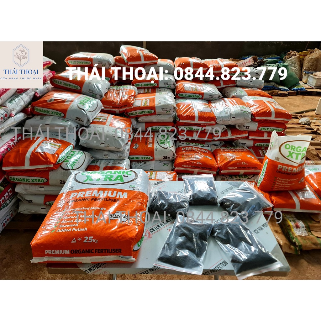 Phân hữu cơ viên nén chậm tan Organic Xtra nhập khẩu từ Úc - Gói 1kg hoặc 2kg
