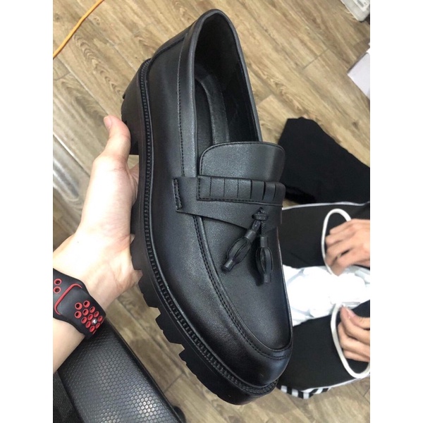 Giày lười nam da bò, Giày công sở nam da trơn siêu đẹp