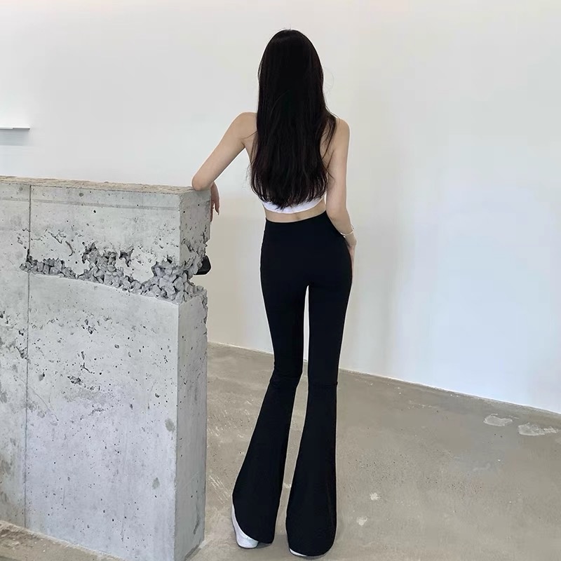 Quần Ống Loe Bigsize Cạp Cao Lưng Chun  Chất Umi Hàn Co Dãn MÃ QOL