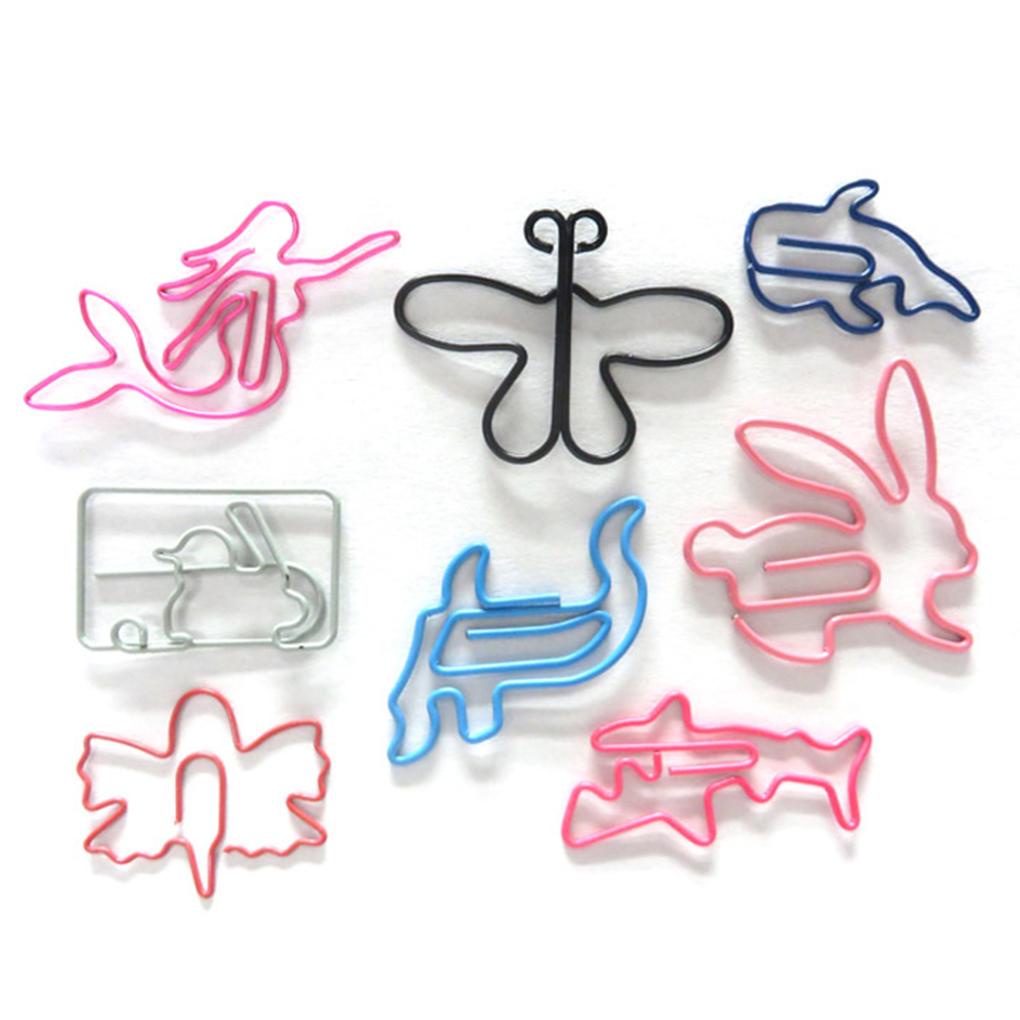 Set 10 Kẹp Giấy Đánh Dấu Trang Sách Hình Động Vật Dễ Thương