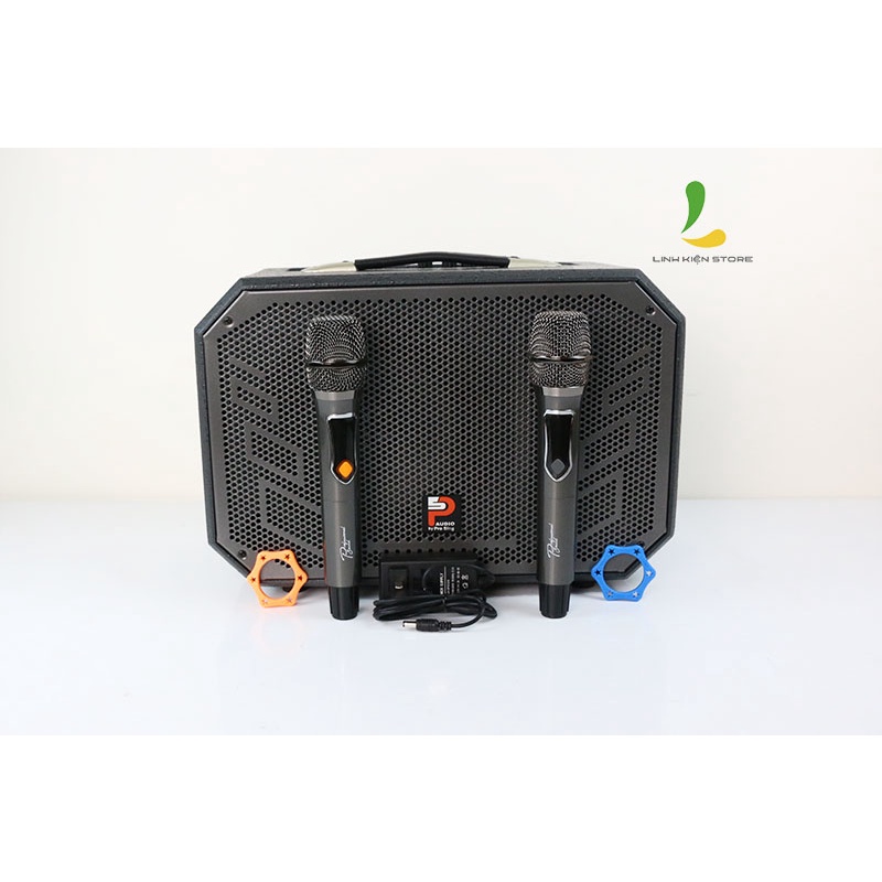 Loa kéo HOSAN W8-Alisa thùng gỗ công suất 100W nhỏ gọn, tiện lợi kèm micro không dây