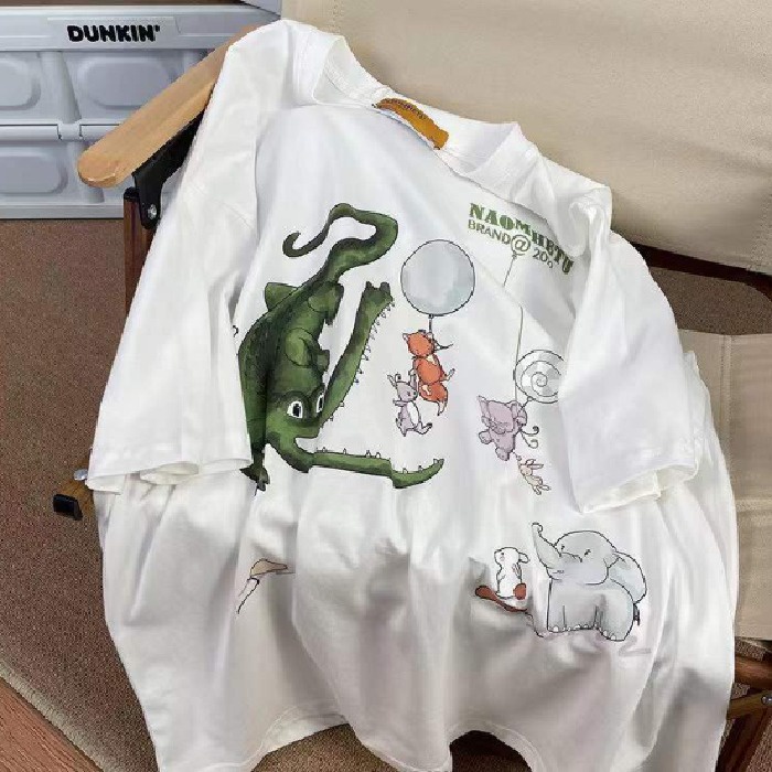 NRVP Áo Thun Unisex Mùa Hè Dáng Suông Tay Cộc Phong Cách Hàn Quốc Cho Nam Nữ