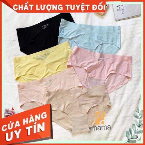 Quần lót bầu và sau sinh su đúc cạp chéo thông hơi đồ lót chip bà bầu không đường may cao cấp 2!MAMA