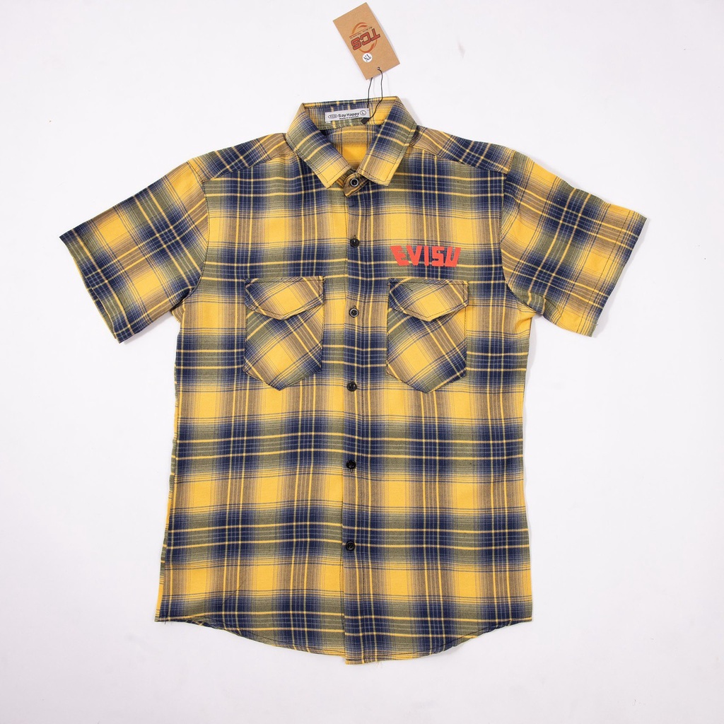 Áo sơ mi nam cao cấp chất liệu cotton đẹp họa tiết caro ngắn tay kiểu dáng hàn quốc mẫu mới H1