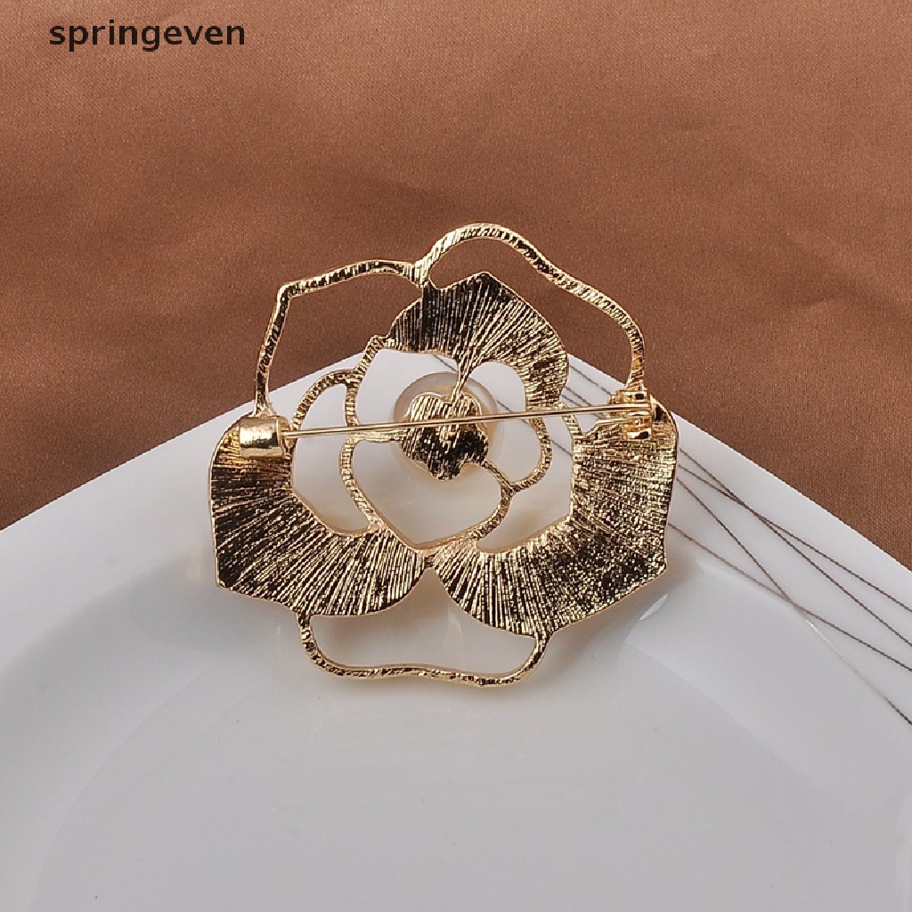 Ghim Cài Áo Hình Hoa Trà Đính Ngọc Trai Thời Trang Cho Nữ