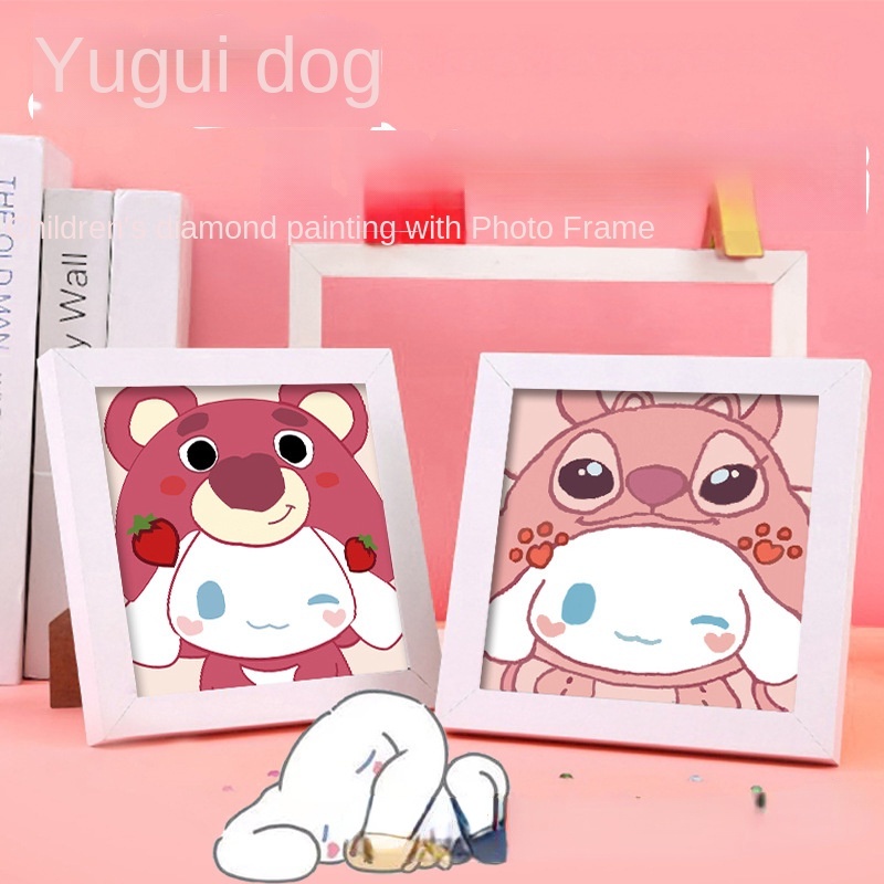 Tranh Đính Đá Tự Làm cho bé Hình Sanrio Dễ Thương sticker đính đá cho bé tranh đính đá cha mẹ