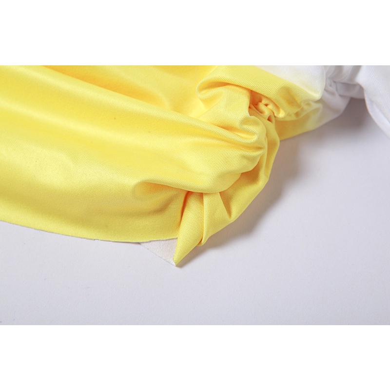 Áo Croptop Tay Dài Cổ Tròn In Chữ Màu Gradient Cá Tính Cho Nữ