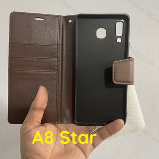 Bao da Samsung A10S/A20/A30/A40/A8 star/A9 Star nắp gập,chống đỡ xem phim, có ngăn đựng thẻ