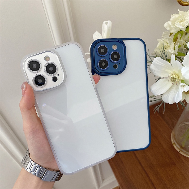 Ốp Điện Thoại Silicon Cứng Trong Suốt Chống Sốc Lấp Lánh Cho iPhone 14 Pro Max 14 Plus