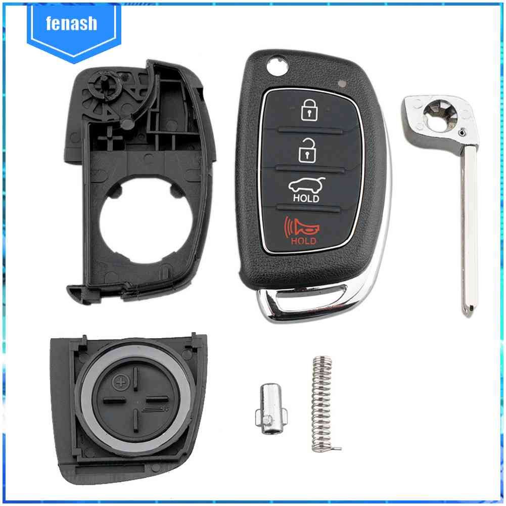 Vỏ Chìa Khóa Gập 4 Nút Màu Trơn Cho Hyundai Tucson Sonata