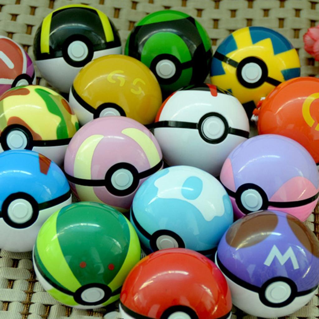 Quà giáng sinh Bộ Búp Bê Bóng Pokeball 8cm Và Quái Vật Ngẫu Nhiên Dùng Làm Tặng Sinh Nhật Cho Bé Quà sinh nhật Throw Pop PokeBall Cosplay Pop-up Elf Go Fighting Poke Ball Toy For Kids 1021