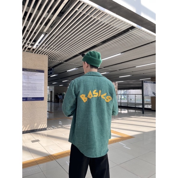 Basics tweed flannel shirt