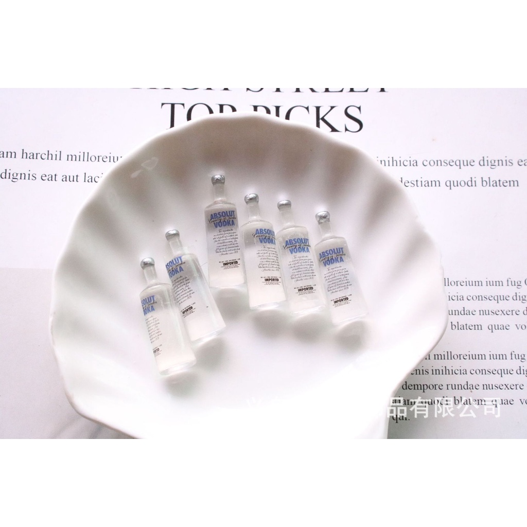 Mô hình chai mini trang trí, charm chai nước các loại