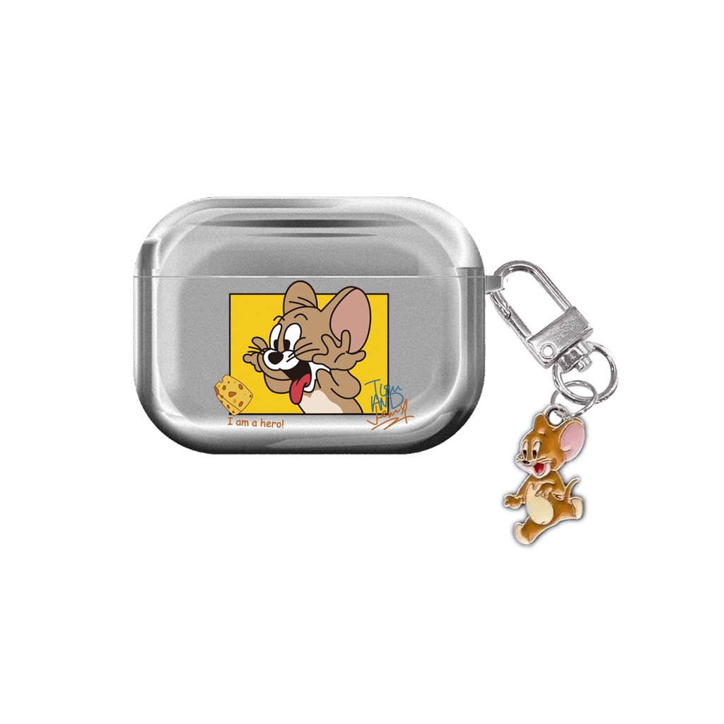 Vỏ Bảo Vệ Hộp Sạc Tai nghe không dây Airpods Pro 2 Gen 2022 Bằng Tpu PC Cứng Nhám Mạ Điện Chống Sốc / Trầy Xước Hình Mèo Và