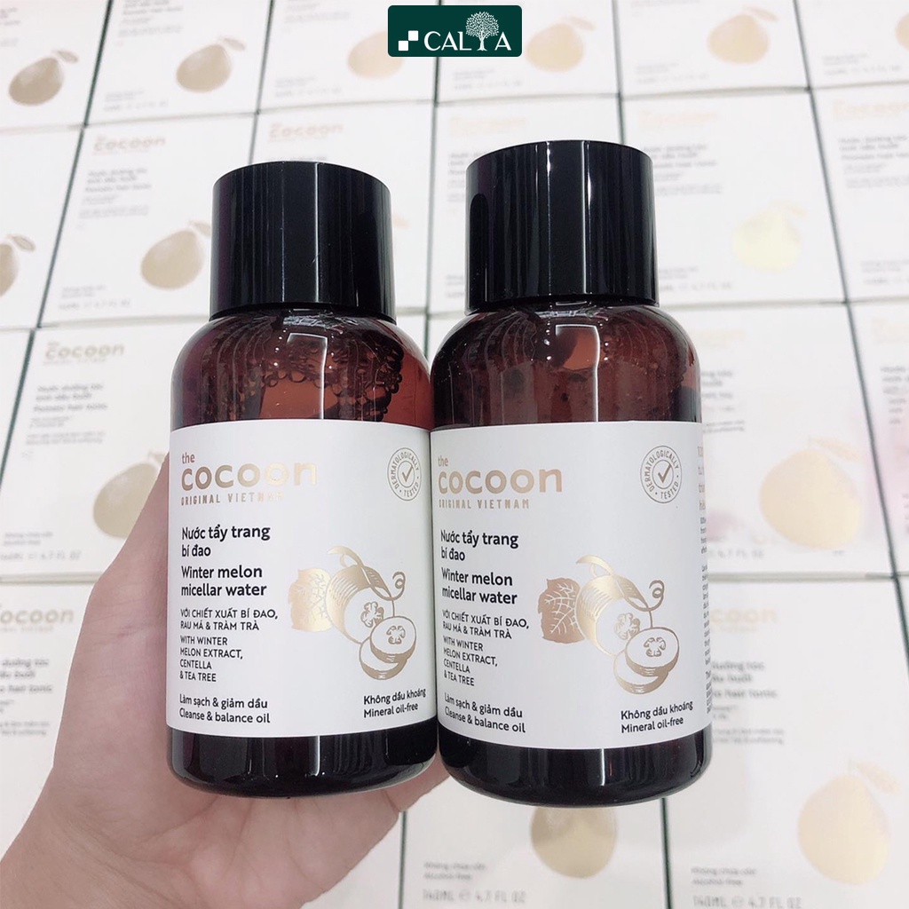 Nước Tẩy Trang Cocoon Chiết Xuất Bí Đao Cho Da Dầu, Mụn và Nhạy Cảm - Cocoon Winter Melon Micellar Water 140ml/500ml