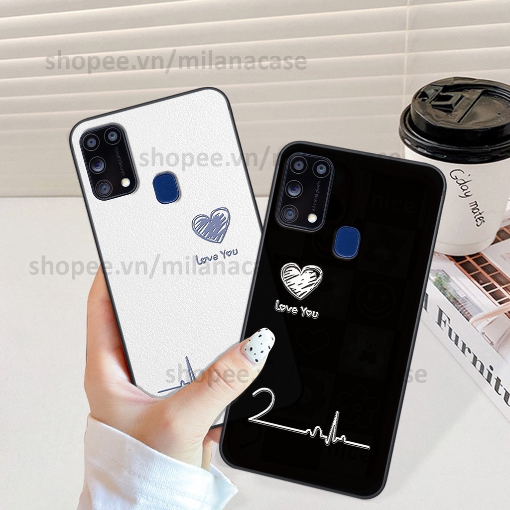 Ốp Samsung M31 in hình caro trái tim siêu đẹp, siêu nét đầy phong cách cá tính