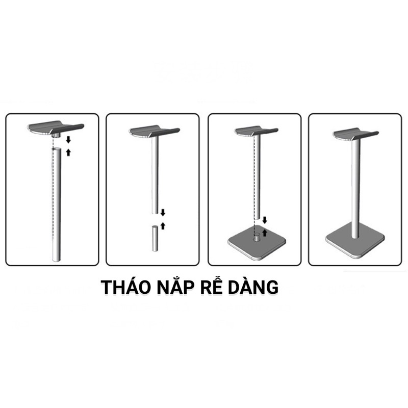 Giá Treo Tai Nghe Giá Đỡ Tai Nghe Chụp Tai Chống Xước Chống Trượt Nhiều Màu Trắng Đen Hồng Xanh