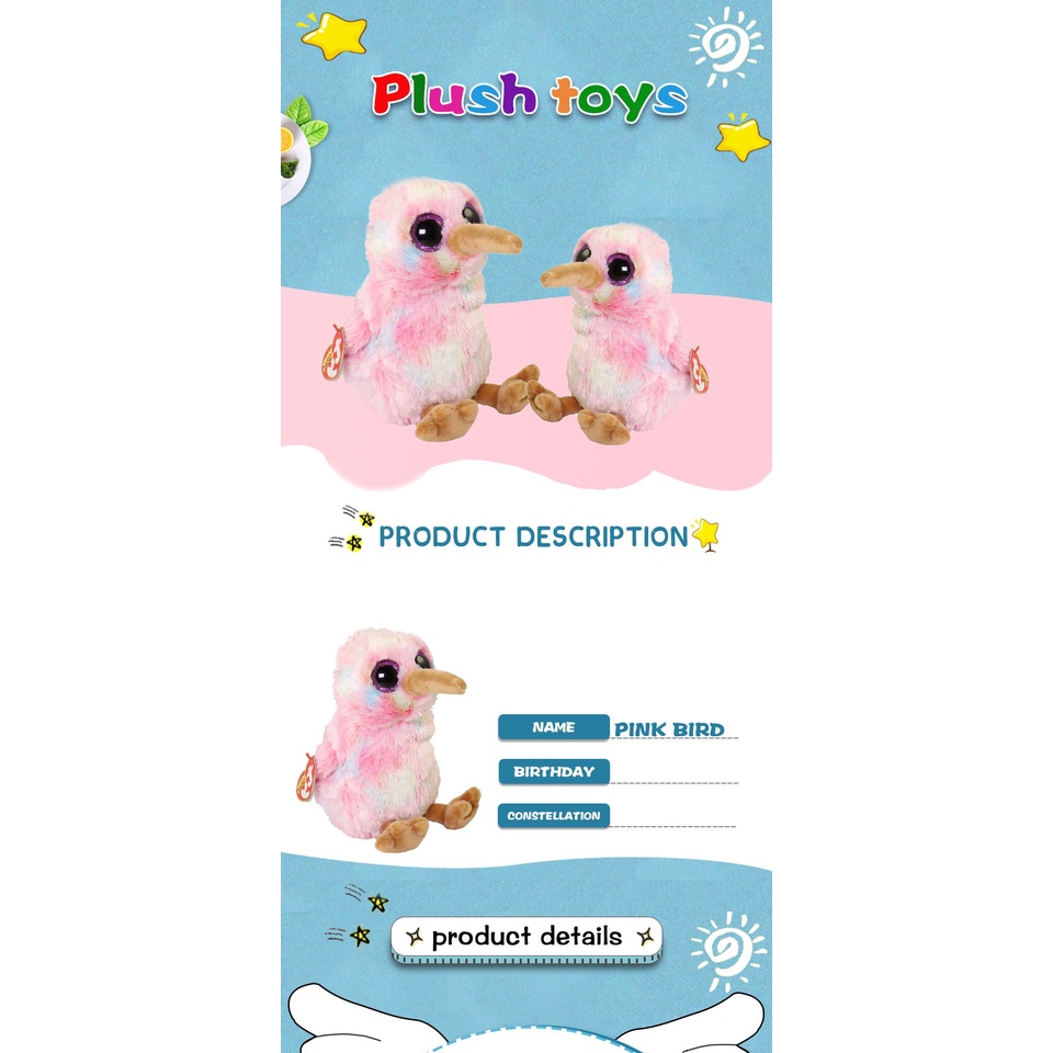 Búp Bê Nhồi Bông 15Cm Hình Động Vật Mắt To Dễ Thương