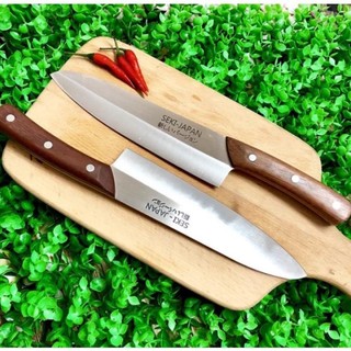Dao thái nhà bếp Seki Japan cao cấp bằng thép cán gỗ chống gỉ