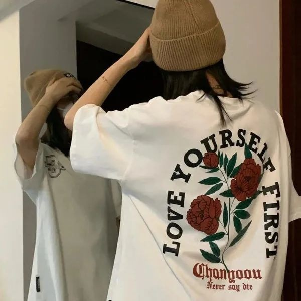 NRVP Áo Thun Unisex Mùa Hè Dáng Suông Tay Cộc Phong Cách Hàn Quốc Cho Nam Nữ