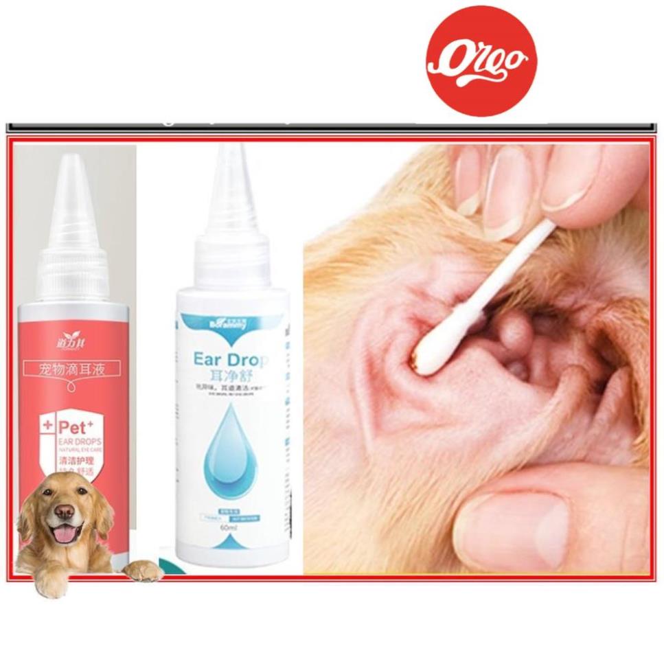 Orgo- (60ml) Dung dịch vệ sinh tai mắt chó mèo tránh thối tai khử mùi hôi tai định kỳ