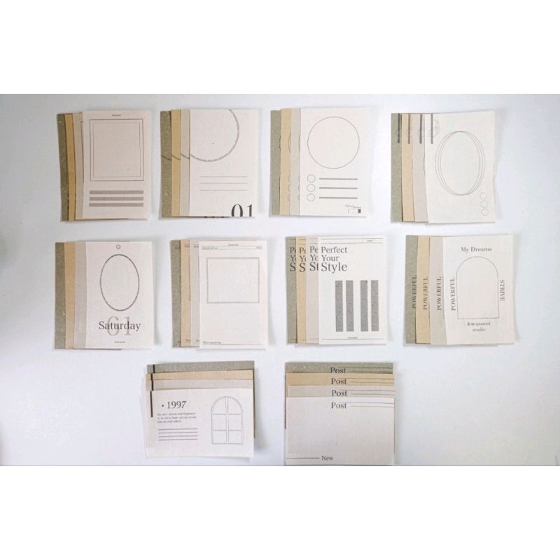 Krisna.room ♡ Jenny Studio- Hộp 40 tờ giấy note hoa trang trí sổ