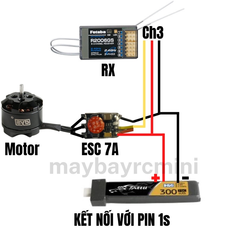 Esc 7A 1s,2s siêu nhỏ, Esc BLHeli 7A tiny