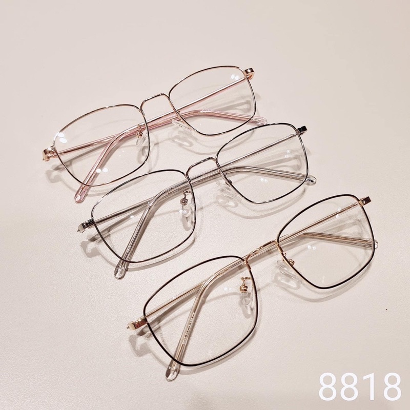 Gọng Kính Kim Loại Thời Trang 8818 ,Gọng vuông kim loại càng bọc nhựa mảnh nhẹ - Kính mắt NamPhongEyewear