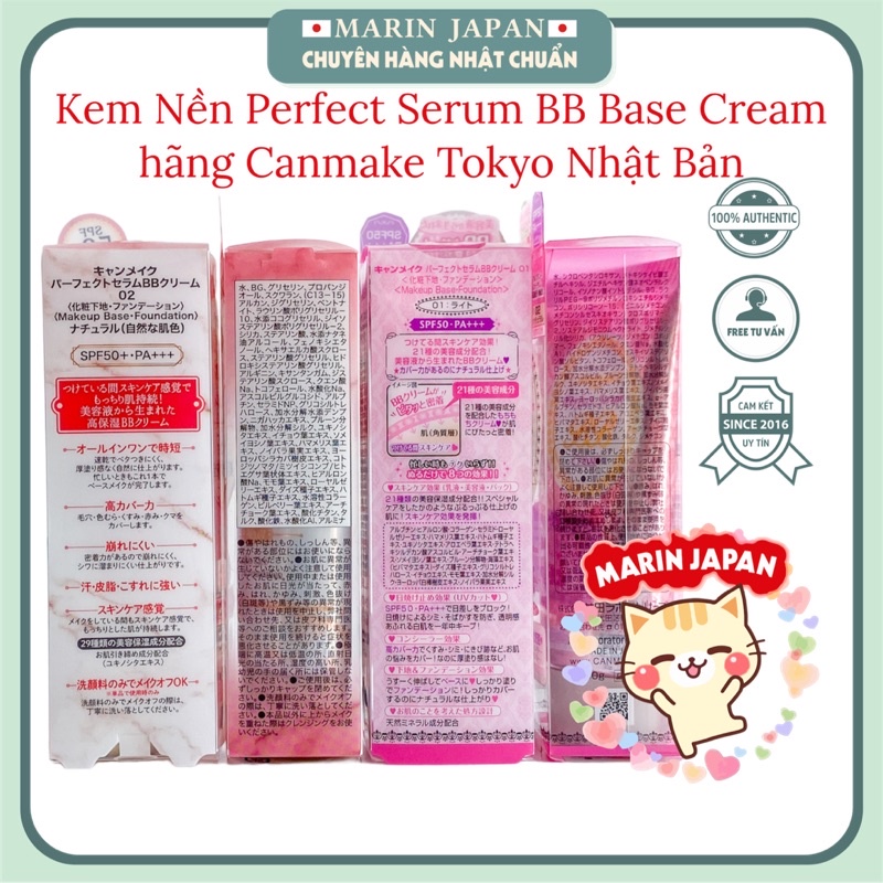 Kem Nền Canmake Tokyo Perfect Serum BB base Cream Nhật Bản mẫu mới