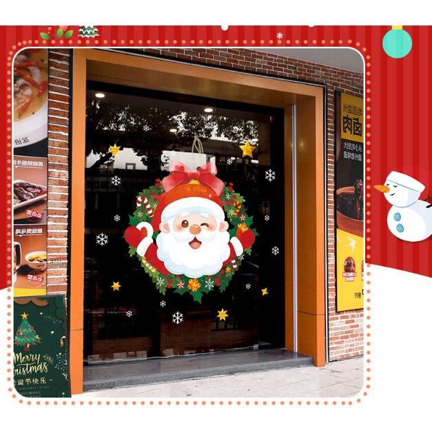 Decal trang trí Noel - Vòng nguyệt quế nhỏ