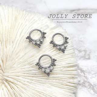 Khuyên tai Daith Tragus mũi Septum JOLLY loại 1 siêu đẹp