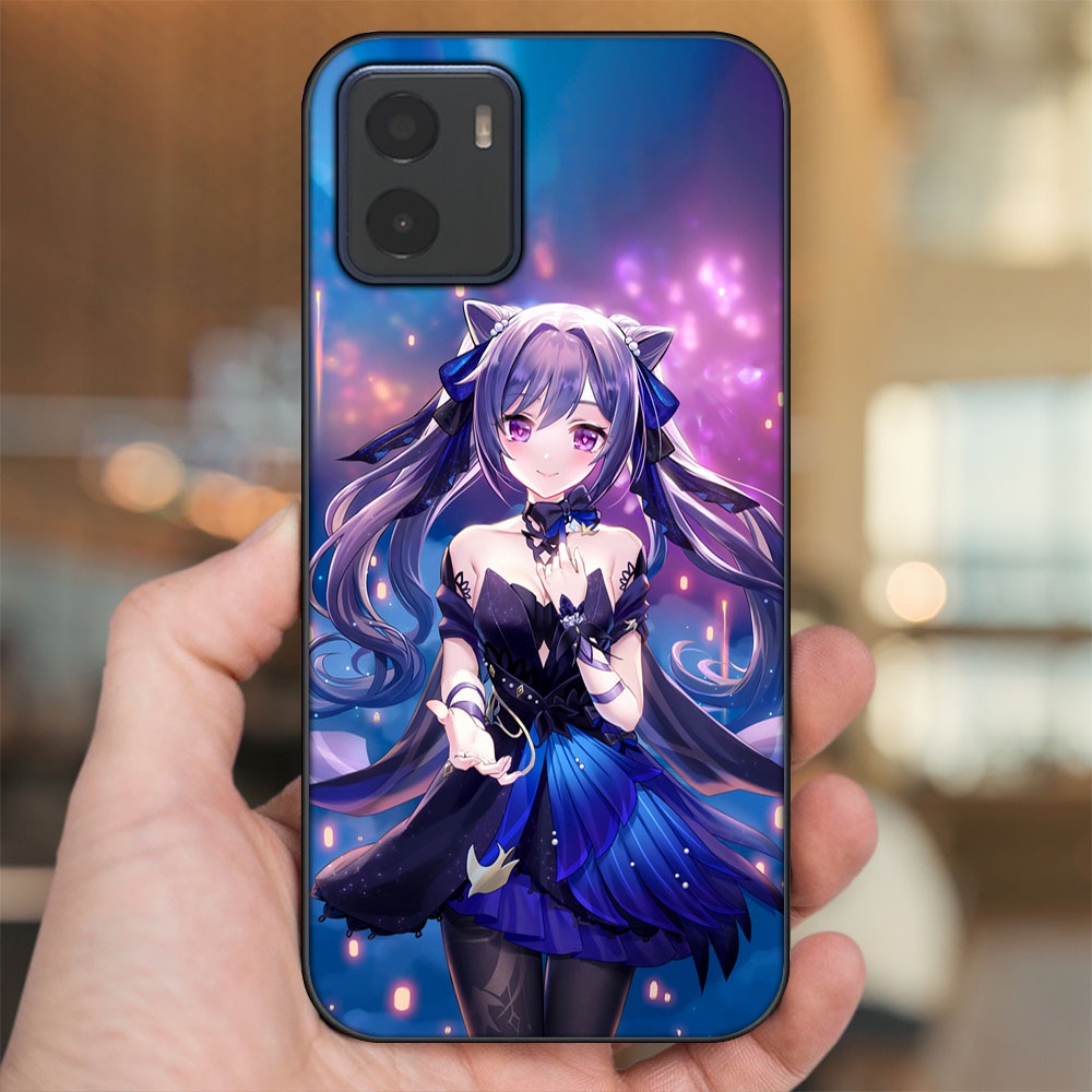 Ốp lưng Vivo Y15s, Y15a viền đen in hình Keqing Genshin Impact