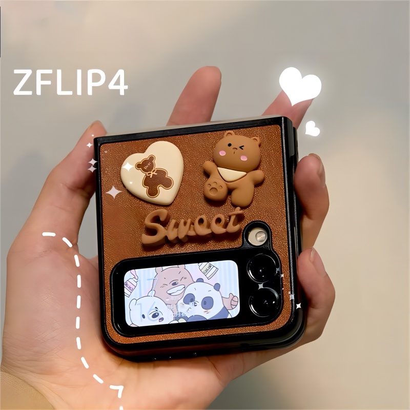 Ốp lưng da pu sang trọng chống sốc cho Samsung Galaxy Z Flip 4 zflip4 Z Flip4 z flip 3 flip 3