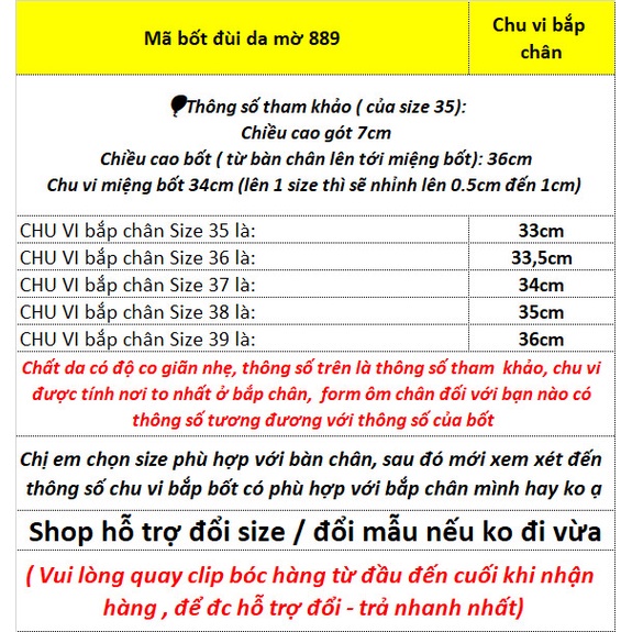 BỐT ĐÙI NỮ DA MỜ, 6 phân da lì 2 màu đen be sẵn hàng