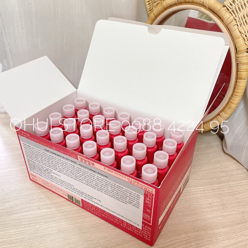 1 hộp nước uống đẹp da cao cấp LG OHUI Hanami Collagen Ampoule 28 lọ - Hàng Chính Hãng công ty LGVina