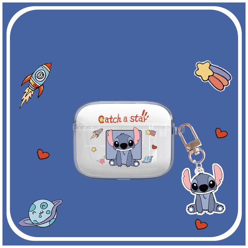 Vỏ Bảo Vệ Hộp Sạc Tai Nghe Airpods E9 TWS Bằng TPU Mềm Trong Suốt + Mặt Dây Chuyền Đơn Giản Chống Sốc Hiệu Baseus Bowie