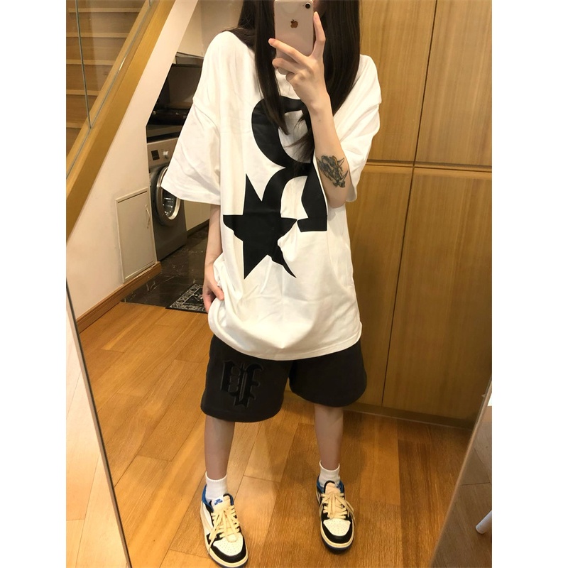 NRVP Áo Thun Unisex Mùa Hè Dáng Suông Tay Cộc Phong Cách Hàn Quốc Cho Nam Nữ