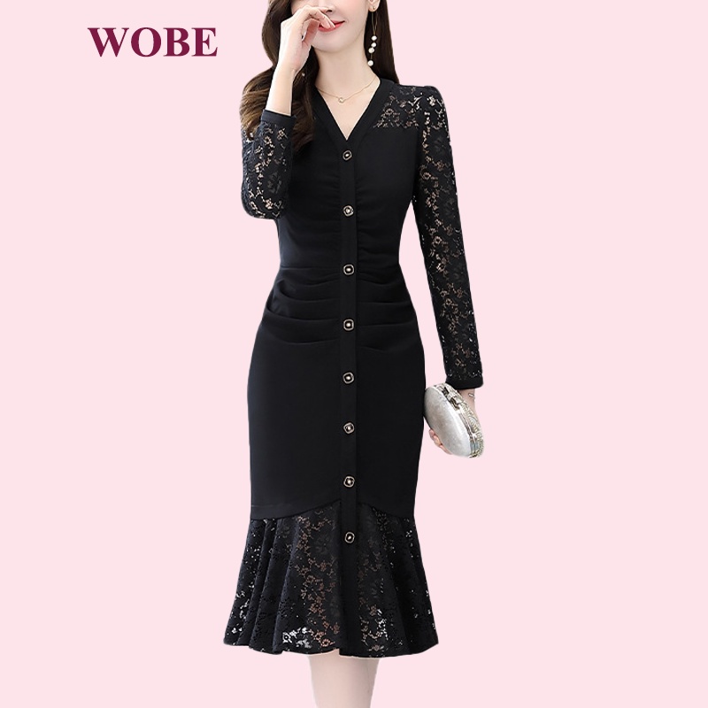 Đầm dự tiệc đuôi cá sang trong bigsize cao cấp phong cách Hàn Quốc HN05 - WB WOMAN & BEAUTY