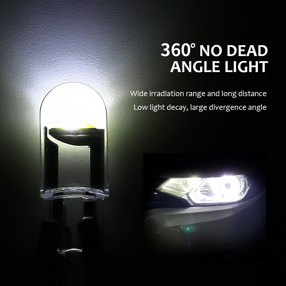 1 Đèn LED 24V T10 W5W 194 168 COB SMD 6000K Ánh Sáng Xanh / Cam Cho Xe Hơi