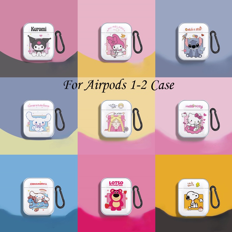 Vỏ Bảo Vệ Hộp Sạc Tai Nghe Airpods 1 2 Mềm Trong Suốt Họa Tiết Hoạt Hình Dễ Thương